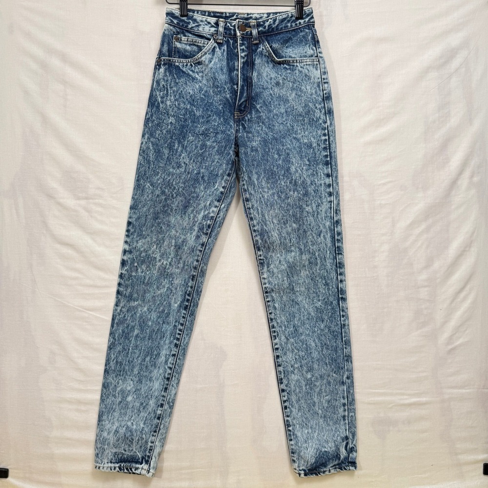 Edwin Tokyo Jeans London Slim Women 26 Blue Acid Wash‎ High Rise Vintage Japan